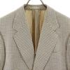 Lanvin Check Pattern Long Sleeve Tailored Jacket R46-44 Beige Men's Used