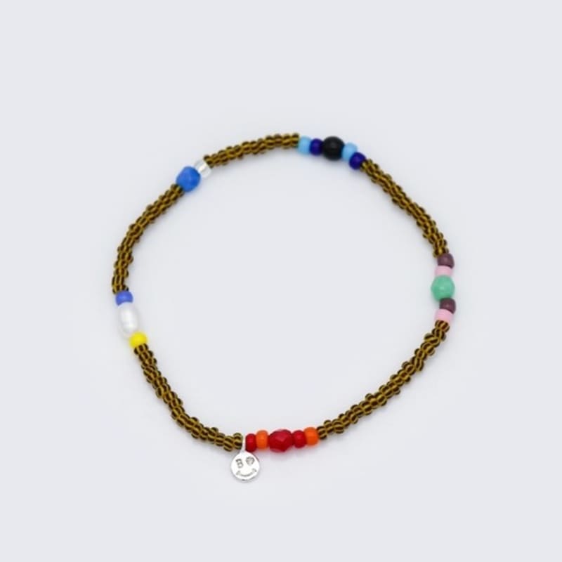BONBEAU Tropic Play Color Beads Bracelet Mini Smile Charm Tropic Color Bead Bracelet