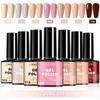 7 Colors Gel Nail Polish Set Fall Winter Trendy Shades UV LED Soak Off Nail Gel for Salon Home DIY Manicure