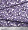 Soimoi Japan Crepe Satin Fabric Waves Shirting Decor Fabric Printed Metre 42 Inch