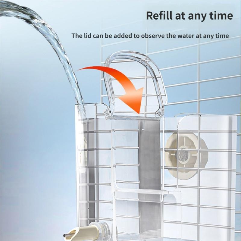Small Bird Feeder Water Dispenser with Adjustable Flows Control Easy To Clean Detachable Modern Design for Home Use
