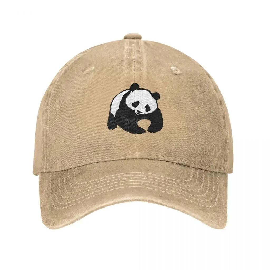 WWF Cute Panda Baseball Caps Vintage Distressed Denim World Wide Fund Sun Cap for Unisex Women Outdoor All Seasons Travel Caps Hat