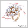 European and American Fashion Adjustable Pearl Ring - Popular Open Design