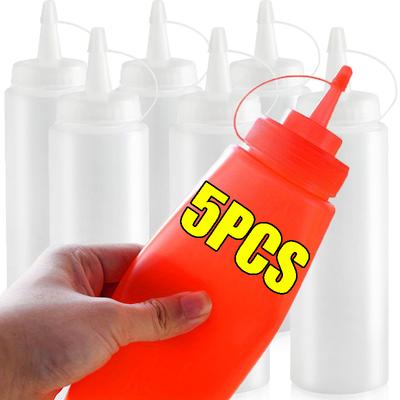 480/240ML Gewürz-Quetschflaschen Ketchup Senf Salat BBQ-Saucen Olivenölspender Küchenwerkzeuge Quetsch-Würzsaucenflaschen