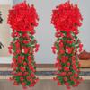Flower Rattan Long Vine Roses Silk Material Faux Hanging Violets  Fall Decoration