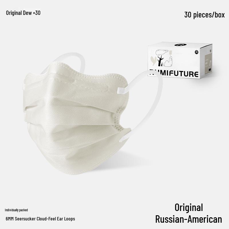 Butterfly-Shaped Golden Wind & Jade Dew Adult Disposable Mask, 3-Layer Protection, Spring/Summer 2025