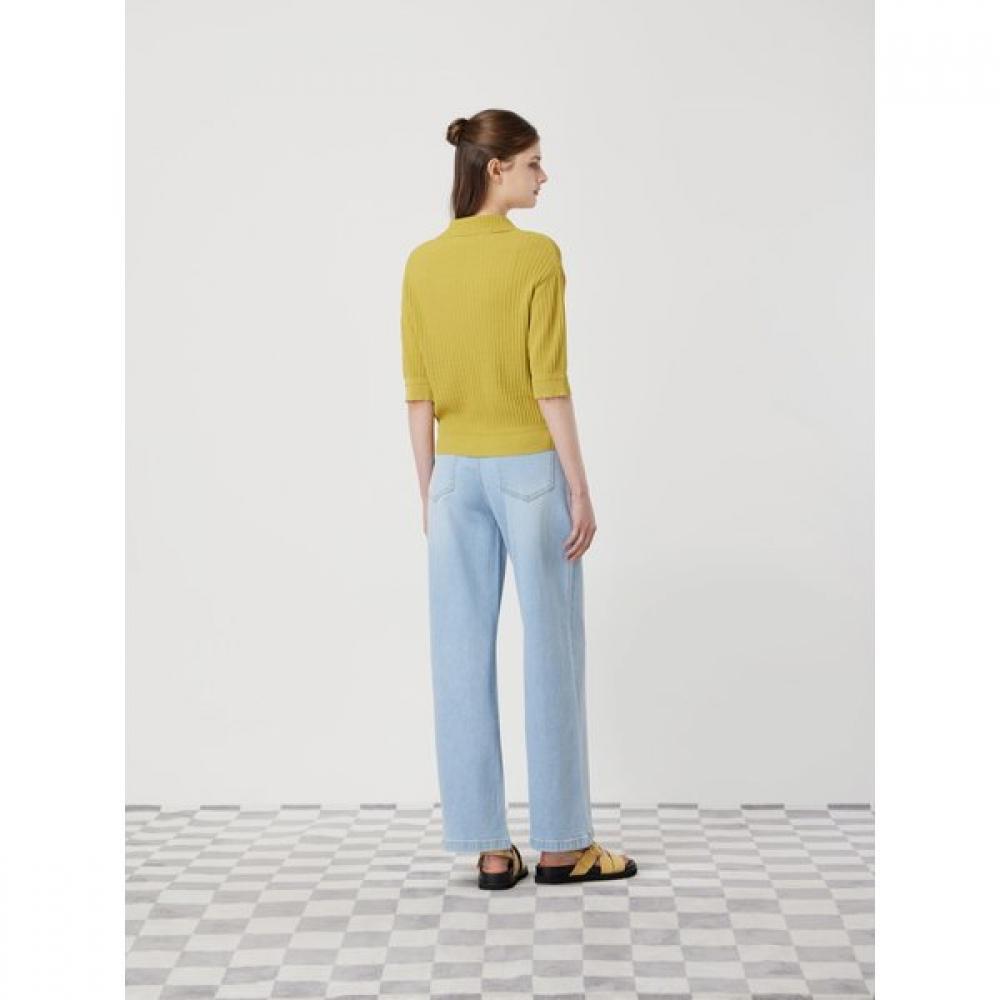 Cc Collect Belted Wide Denim Pants C252psa433