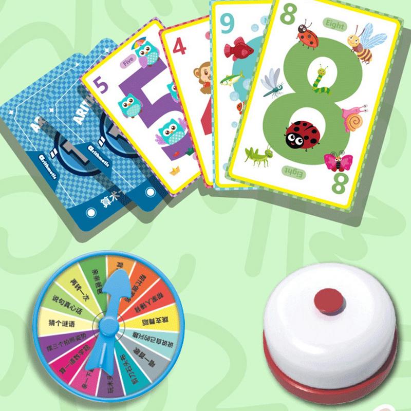 Family Card Game For Kids Math Learning Flash Card Board Games Educational Activities Addition Toys Travel Fun Accessories