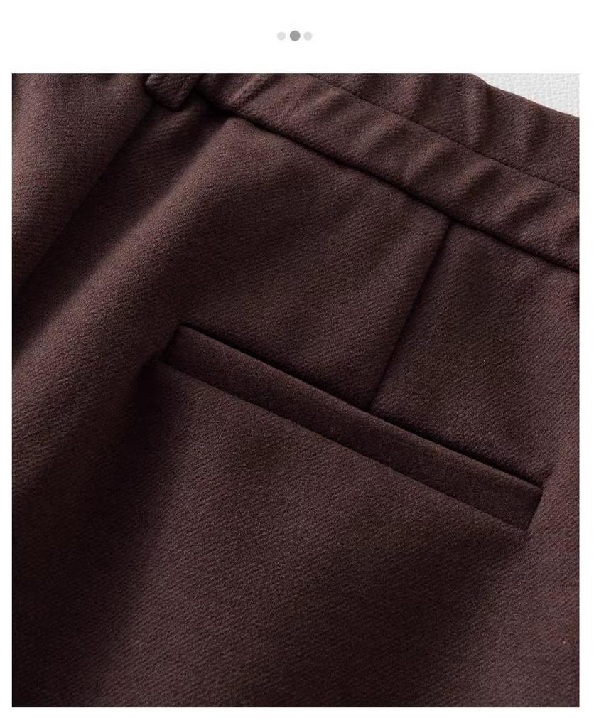 Women's High-Waist Woolen A-Line Shorts - Casual Bootcut for Spring, Autumn, & Winter 2025