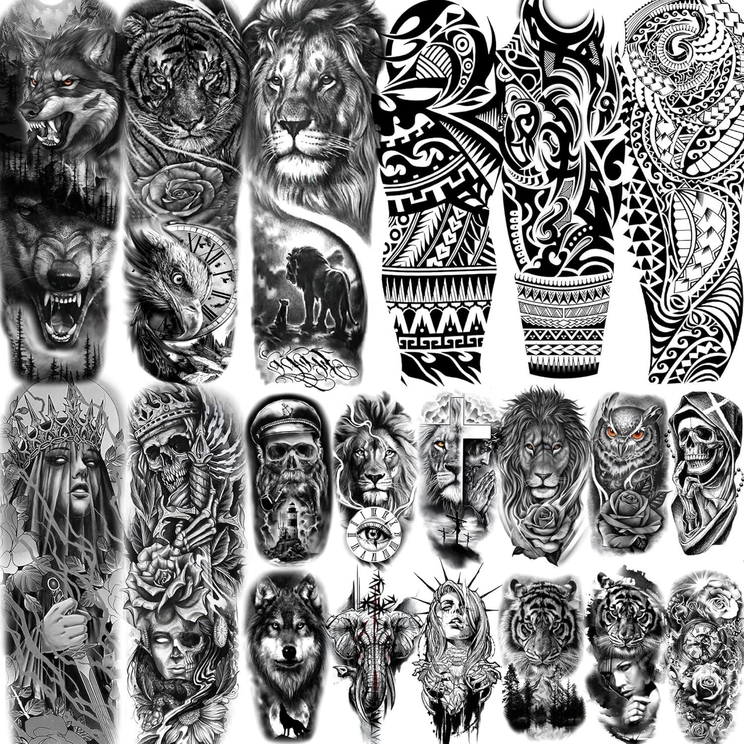 Custom Design Men/Women Temporary Water Transfer Chest and Shoulder Tattoos Stickers