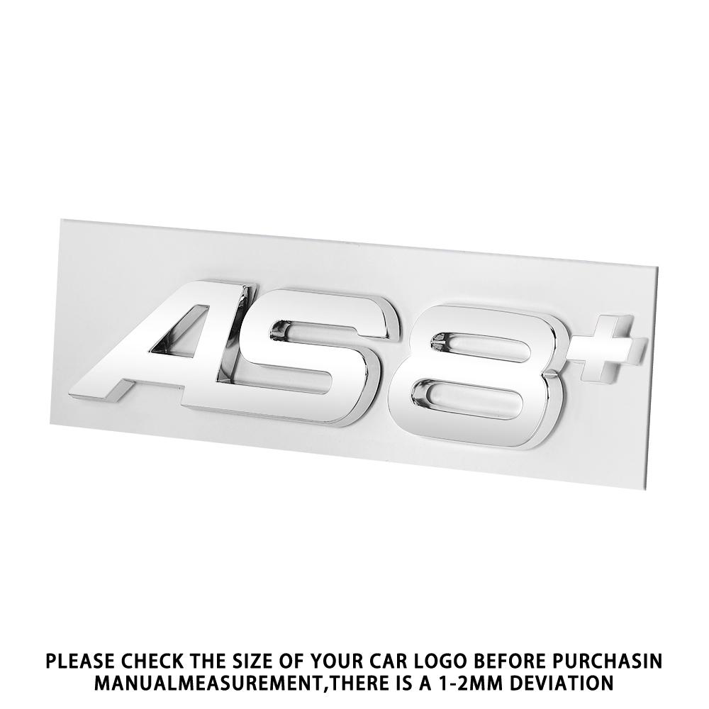 3D Aluminum For T01 AS3 AS4 AS5 AS6 AS7 AS8 AS3+ AS4+ AS5+ AS6+ AS7+ AS8+ Letters Emblem Car Rear Trunk Decoration Logo Sticker 01T
