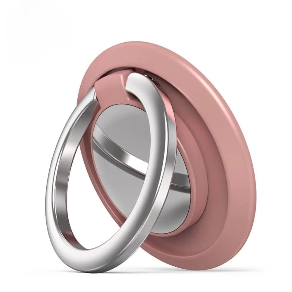 

Finger Ring Holder Stand Grip Rotating for Mobile Phone Car Magnetic Mount Phone Back Sticker Pad Unniversal Bracket Яскраво-рожевий
