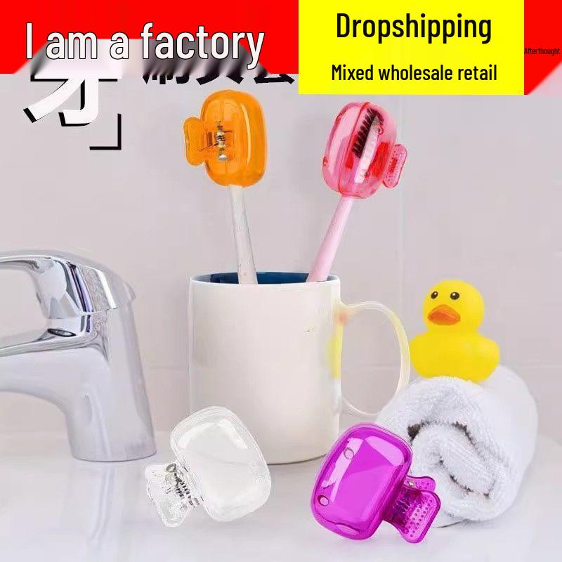 Portable Toothbrush Head Protective Case & Travel Storage Clip