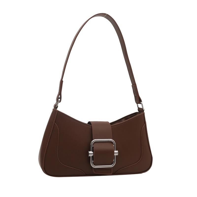 

2025 casual summer solid color women s bag fashion trend underarm shoulder bag women s small square bag коричневый