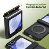 Full Body Tempered Glass Film Magnetic Case for Samsung Galaxy Z Flip8 5G Flip7 FE Flip 8 6 5 7 Flip6 Flip5 Ring Holder