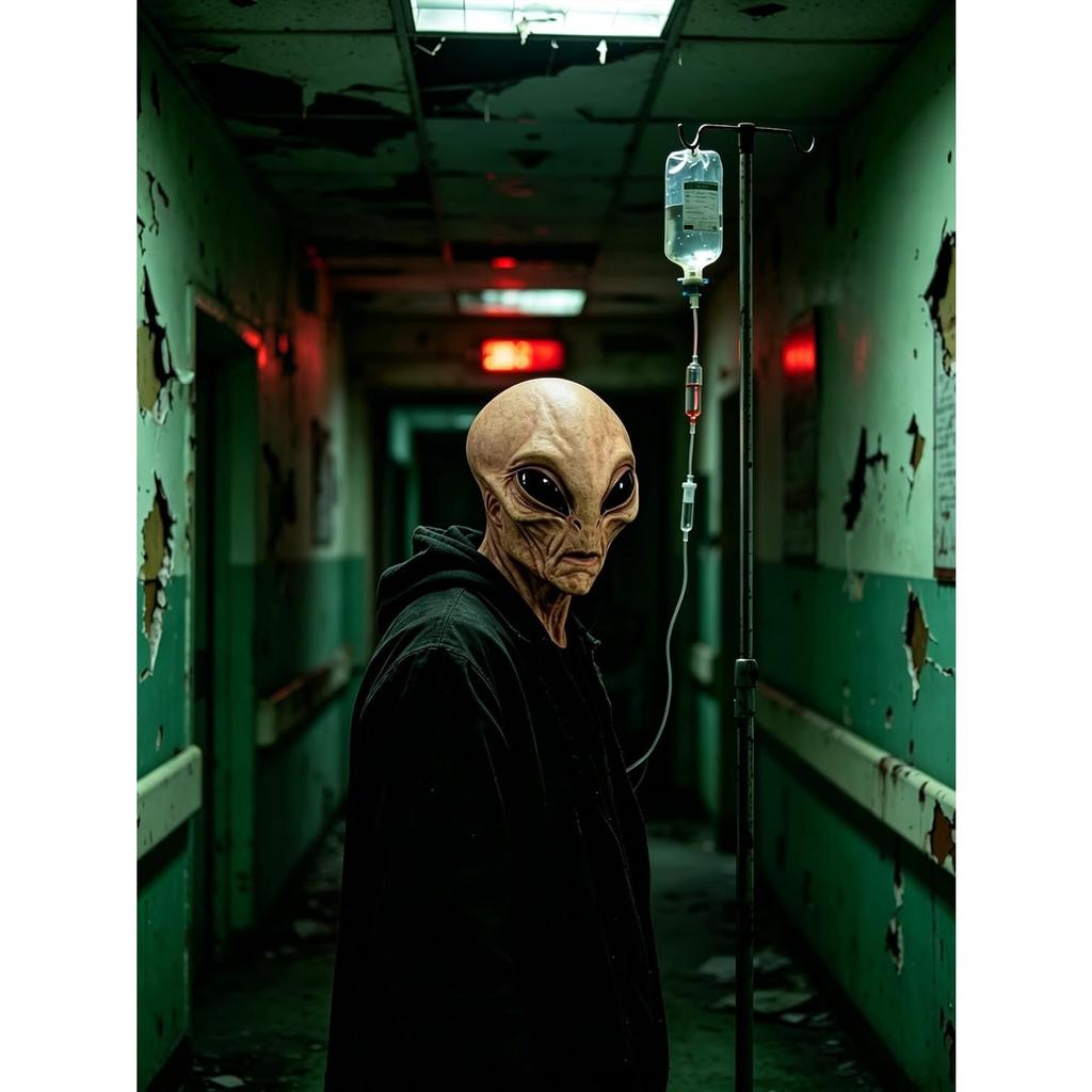 Realistic Area 51 Alien Full Head Latex Mask, Scary Creepy Prop for Adults Halloween Cosplay Costume Party 2026