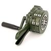 Hand Crank Siren Portable Manual Operated Metal Alarm 110dB Handheld Fire Alarm Air Raid Siren Horn for Home