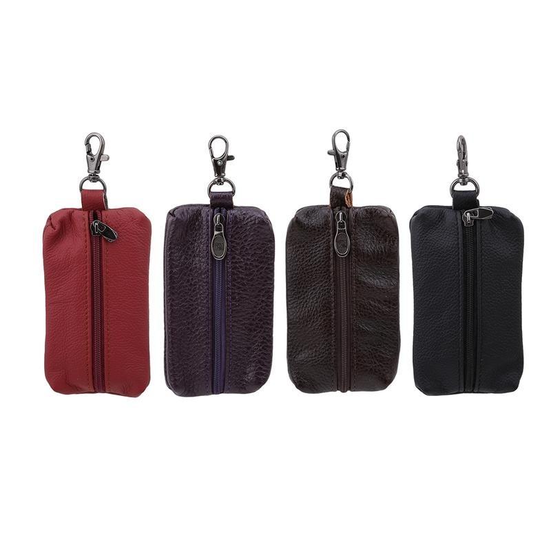 Car Key Organizer Wallet for Men Women Compact Zipper Key Case Housekeeper Key Pouch