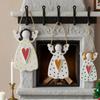 A Top Quality DIY Faceless Angel Silicone Mold Christmas Tree Hanging Ornament Plaster Concrete Resin Mould Heart Dot Texture