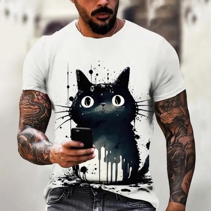 Summer T-shirt Men Short 3D Print Fashion Tops Casual Tee American Flag Harajuku Sleeve Shirts Oversize T-shirt Street Clothi