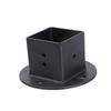 Set of 6 Powder Coated Steel Post Base Anchors for Fence Railings Privacy Panel Gazebos Pergolas and Mailbox Support