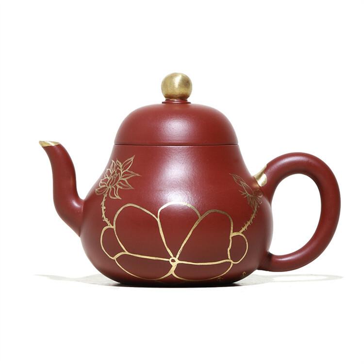 

180 мл антикварные чайники из фиолетовой глины Исин, художественный чайник ручной работы, чайник из сырой руды Dahongpao, глиняный чайник с ситечком, чайный сервиз Zisha, принадлежности