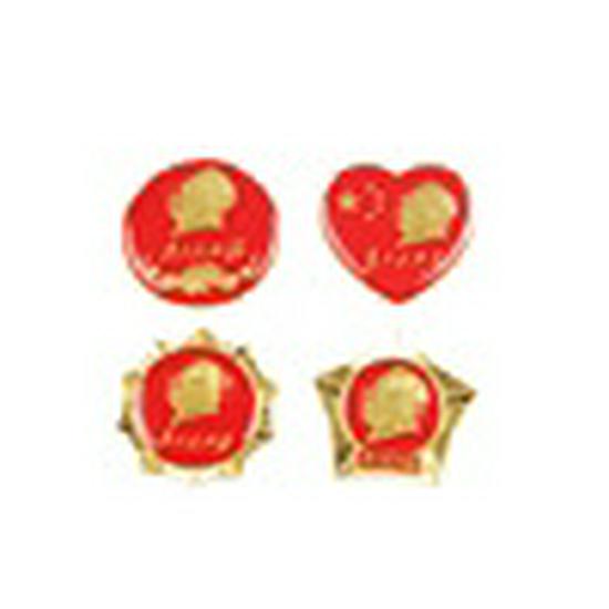 Premium Red Brooch Metal Pin Badge - Commemorative Gift