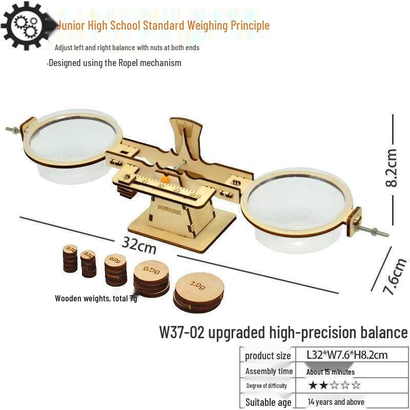Handmade DIY Tray Balance Scale Kit for School Science Experiments