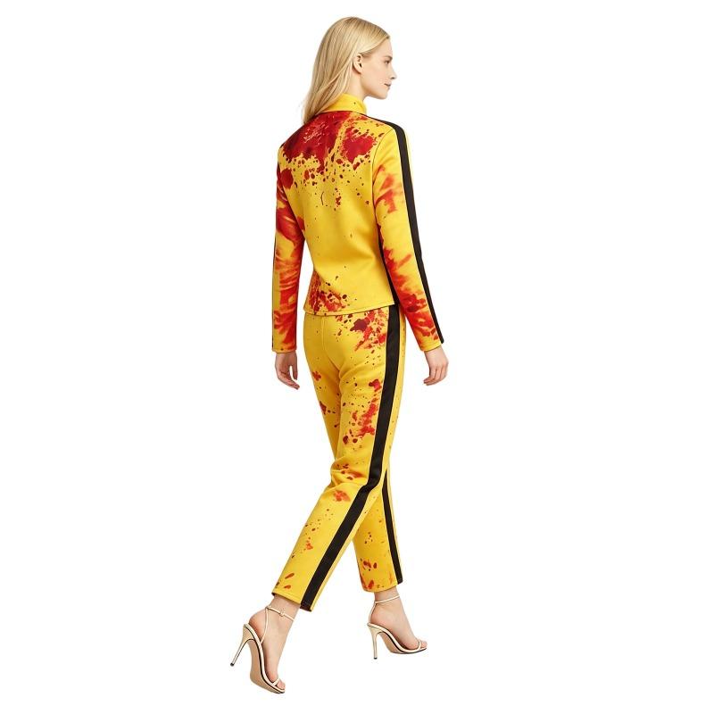 Kill Bill Beatrix Kiddo Cosplay Costume, Women & Kids Yellow Tracksuit Outfit, Halloween Fancy Dress, Multiple‑Styles Available