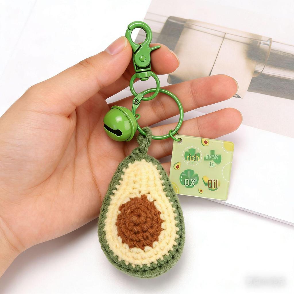 Handmade Crochet Fruit Keychain: Decorative Bag Accessory & Souvenir Gift