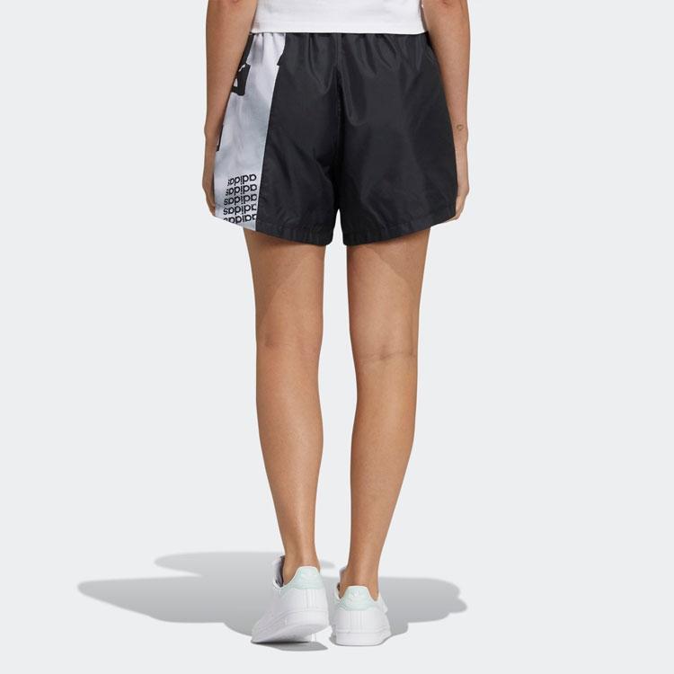 Adidas Originals Trefoil Printed Casual Sports Shorts Women shorts Black HA4721