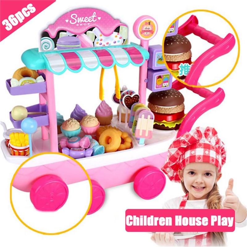 Mini Eis Candy Trolley Haus Spielen Pädagogisches Spielzeug Candy Auto Eis Lkw Candy Trolley Eis