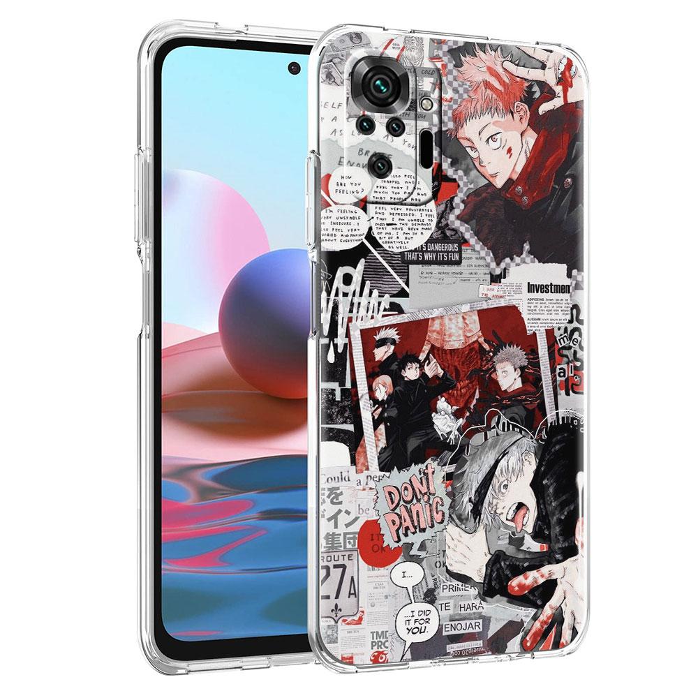 

Мягкий прозрачный чехол для Xiaomi Redmi Note 10 9 8 Pro 9S 10S 8T 9A 9C K40 7 9T 8A Противоударный силиконовый чехол для телефона Jujutsu Kaisen Gojo Redmi K40