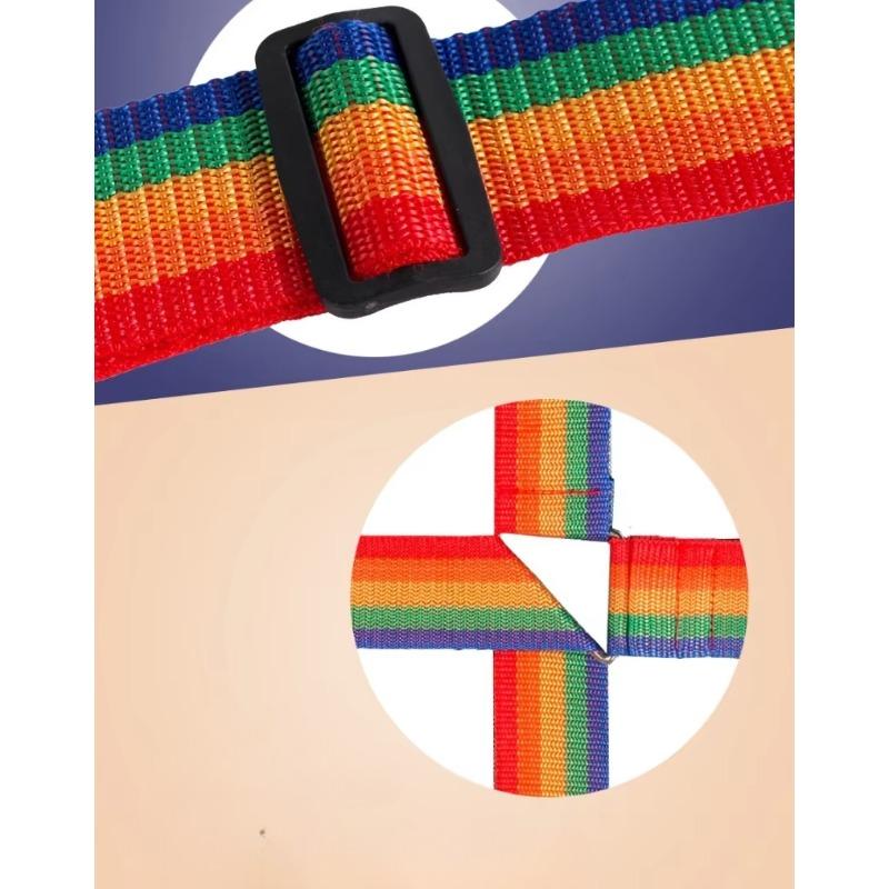 Rainbow Baggage Packing Belt Luggage Buckle Strap Cross Belt Packing Adjustable Travel Accessories Suitcase Buckle Strap