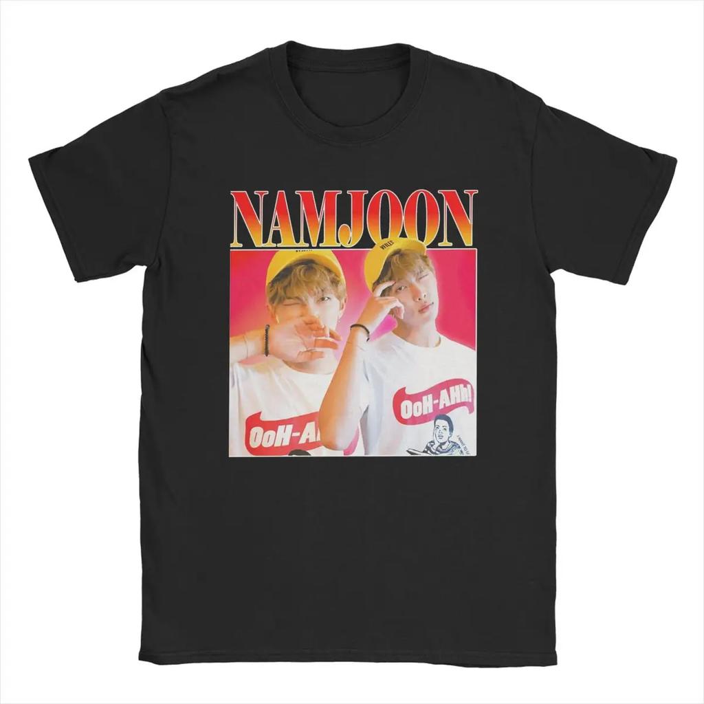 RM Namjoon Kpop Damen T-Shirt Neues Kurzarm T-Shirt Rundhals T-Shirt Kawaii Kleidung Grafik T-Shirts Damenkleidung Y2K Oberteil