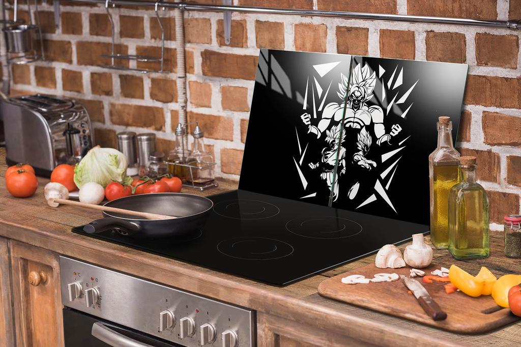 SZKLANA PŁYTA OCHRONNA NA KUCHENKĘ 85x52 ANIME