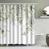 Charming Floral Shower Curtain with Delicate Leaves&Butterflies Enhances Bathroom Aesthetics Eco Friendly Material Easy to Clean