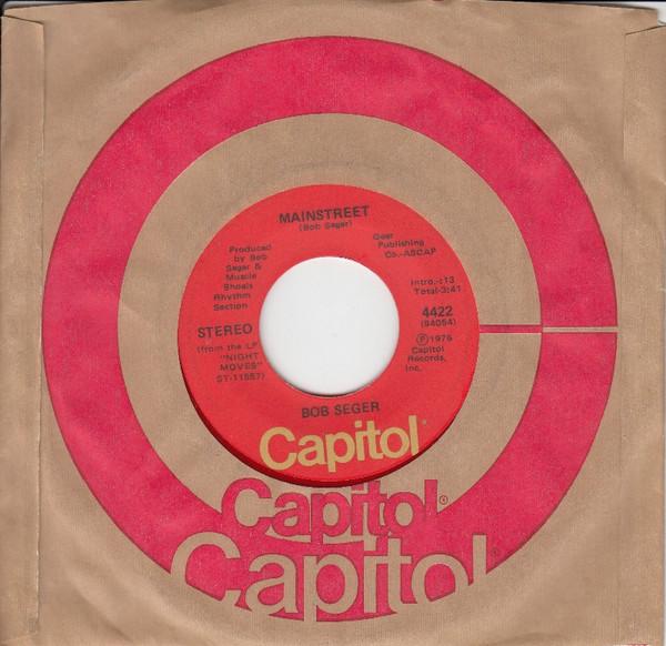 

7-дюймовая пластинка BOB SEGER Mainstreet 4422 Capitol Records 1976 Канада Рок Б/у