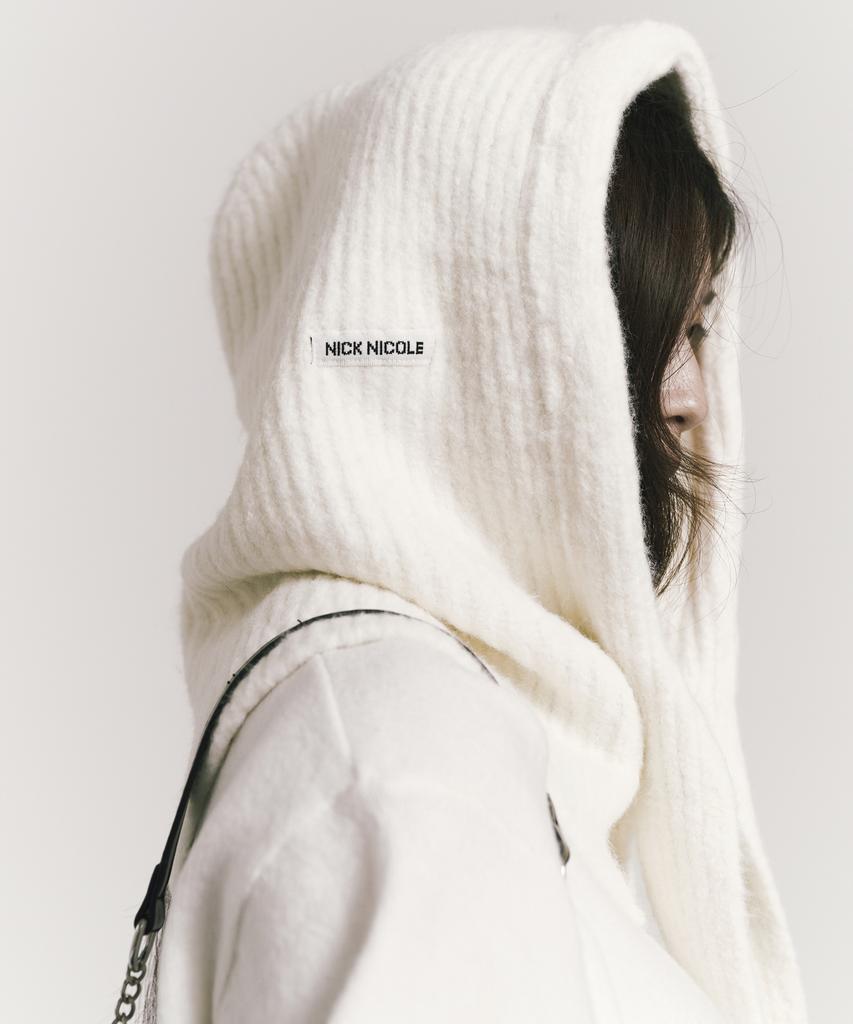 Nigaennikol Soft Knit Hood Balaclava_Ivory
