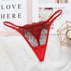 Sexy květinová tanga dámské kalhotky vyšívaná síťovaná příze Perspektiva Ženy Spodní prádlo T-back G-String K74