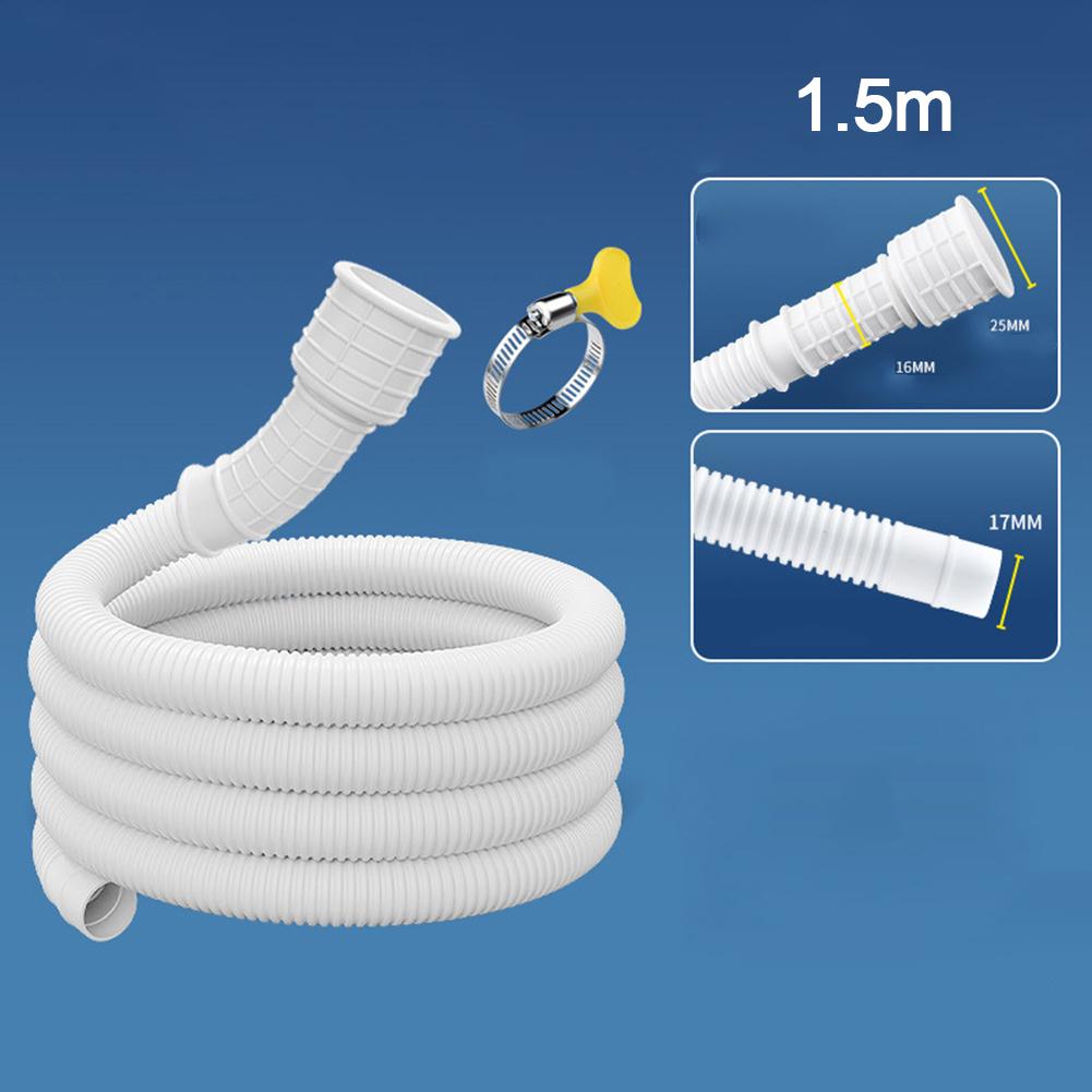 1-3M Washing Machine Water Pipe Hose Air Conditioning Drainage Hose Waste Hose Extension Pipe With Hose Clamps