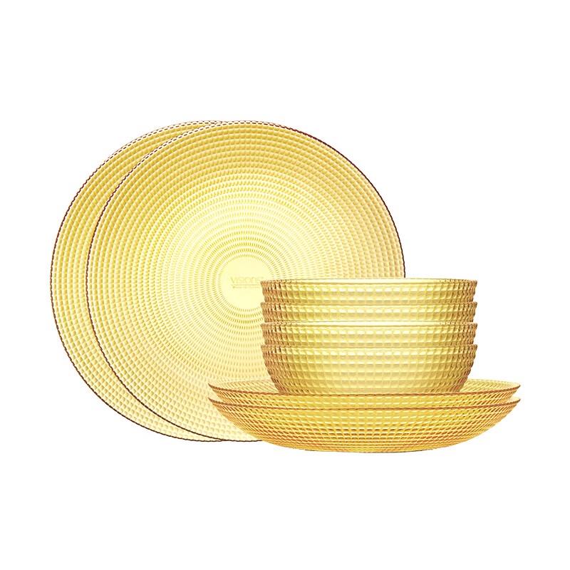 

VISIONS Amber Borosilicate Glass 8-Piece Tableware Set