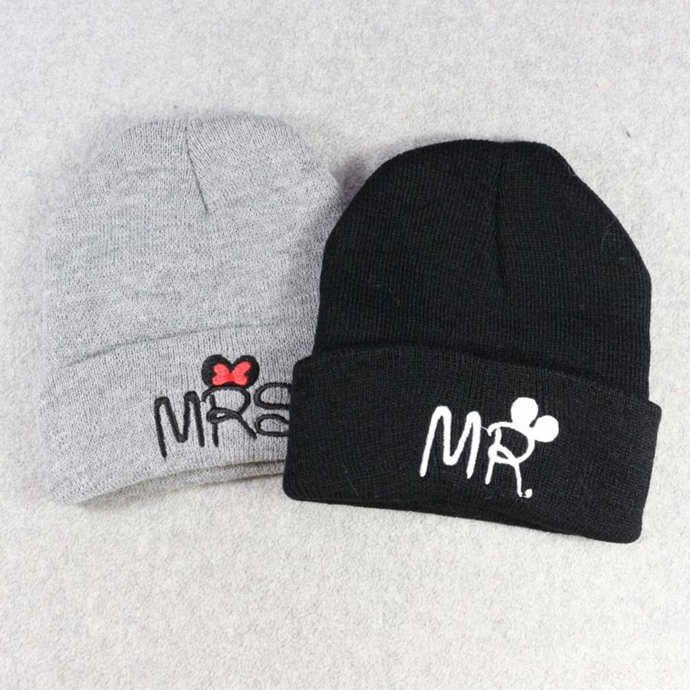 Children Creative Cartoon Bow-knot Embroidery Beanie Hat Breathable Knitted Cap for Winter