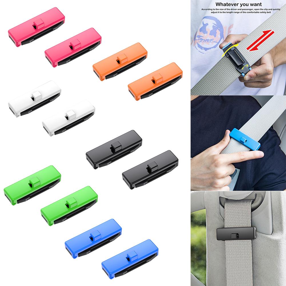 2Pcs 6.5x2.3x1cm Adjustable-Car Seats-Belt Safety Holder Stopper Buckle Seats Belt Clamp Clip Car-seat-Belt Accessoies
