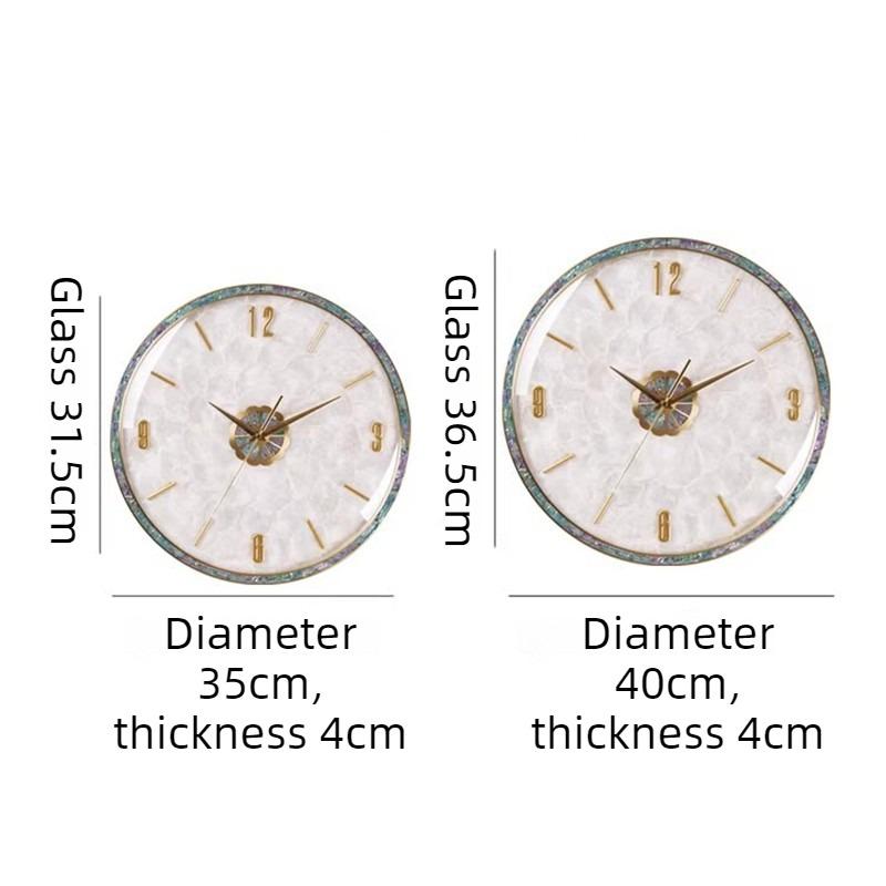 Decorative Shell Wall Clock Luxury Modern Wall Watch Silent Aesthetic Large Clocks Minimalist Nordic Elegant Living Room Watches