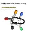 5-Piece Colorful Keychain 1/4" Hex Shank Quick Release Extension Rod with Carabiner