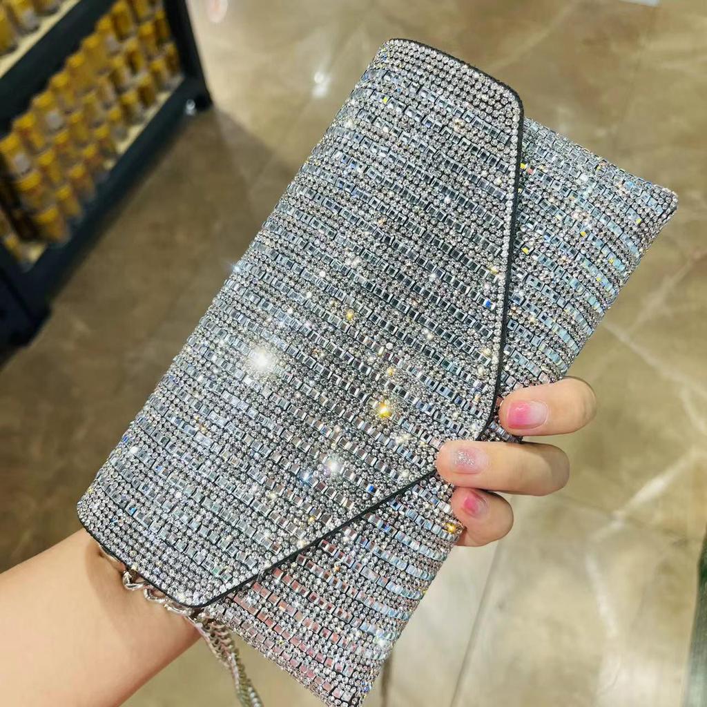 2024 Rhinestone Chain Mini Shoulder Crossbody Bag - Trendy Handheld Party Bag for Women
