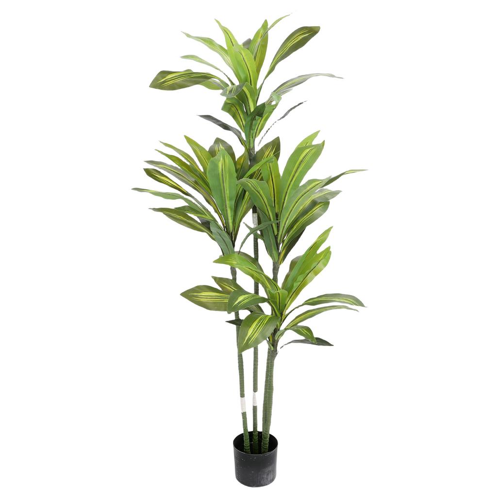 Faux Dracaena Fragrans Tree ABS PU Artificial Dracaena Fragrans Fake Floor Potted Plant for Living Room Decor