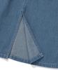 Columbia University Sl-Label Belted Denim Long Skirts Light Denim