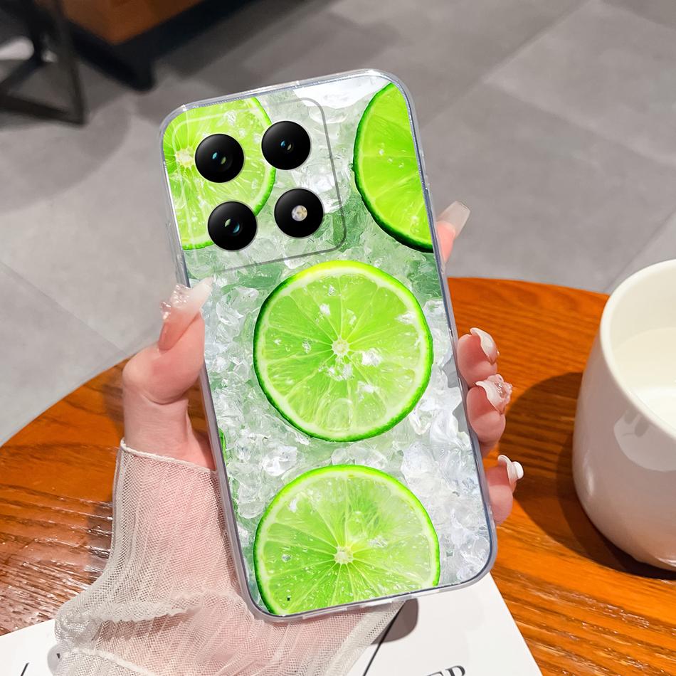 

For Xiaomi 15T Pro Phone Case Summer Creative Bumper For Xiaomi 15 T Soft Transparent TPU Silicone Anti Drop Slim Bumper Shell xiaomi 15T Pro